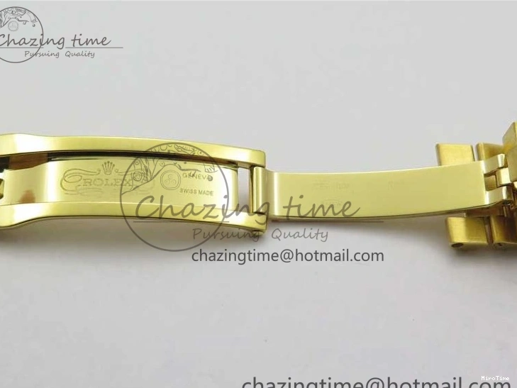 MiroTime 0305 Versatile Daydate 278288 31mm YG EWF Best Edition Green Malachite Dial Crystal Markers on YG President Bracelet ETA 2606